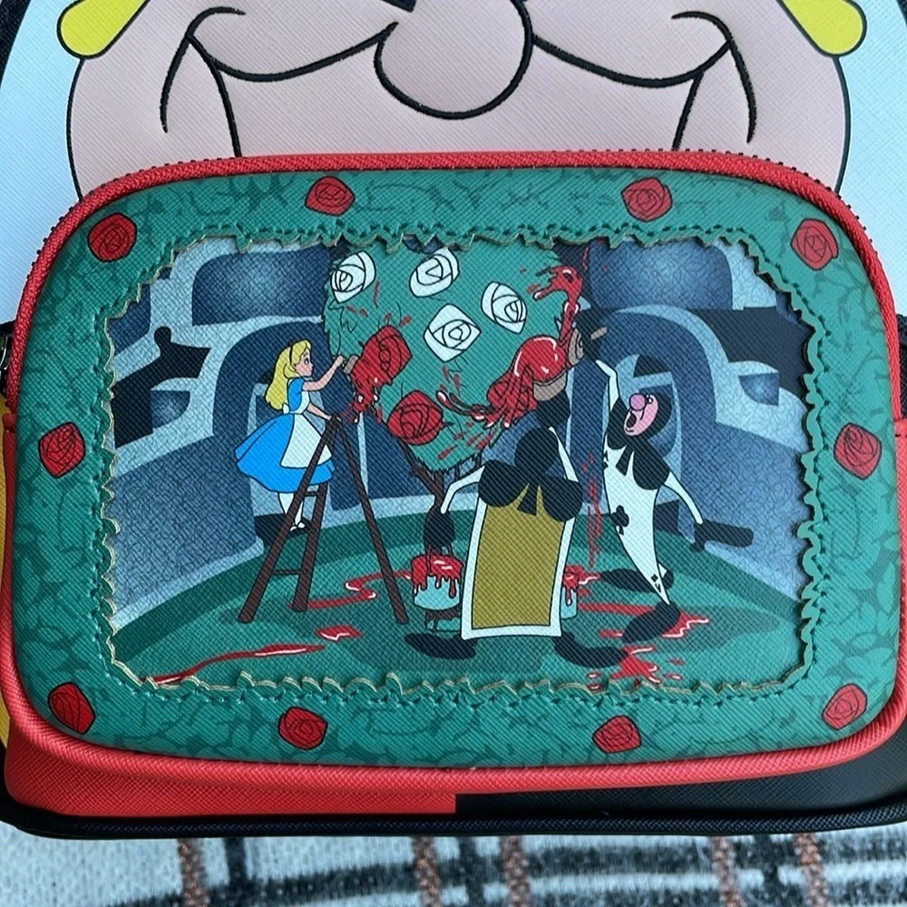 NWT Alice in Wonderland Queen of Hearts Loungefly Disney Backpack